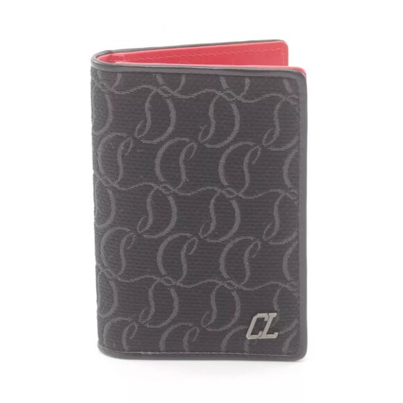 Christian Louboutin Accessories - Christian Louboutin Card Holder canvas Black NEW unisex